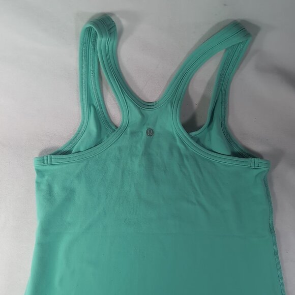 Lululemon Cool Racerback Tank Top 6 Toothpaste Mint Green Blue Teal Women Active - Picture 11 of 12